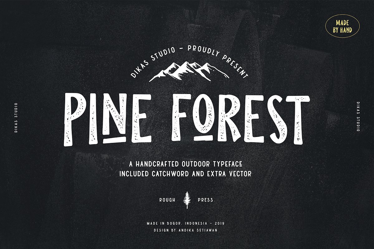 Beispiel einer Pine Forest-Schriftart #1